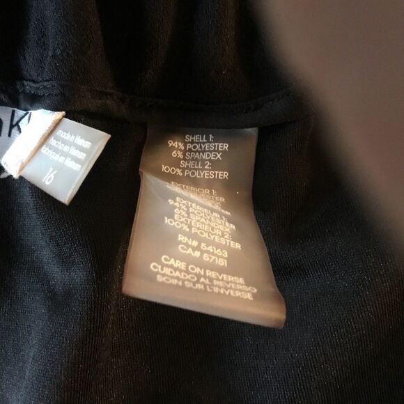 NWT. Calvin Klein Black Cropped Pants Sz 16 - Picture 5 of 10